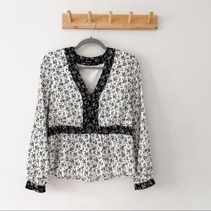 Madewell Peplum Floral Blouse